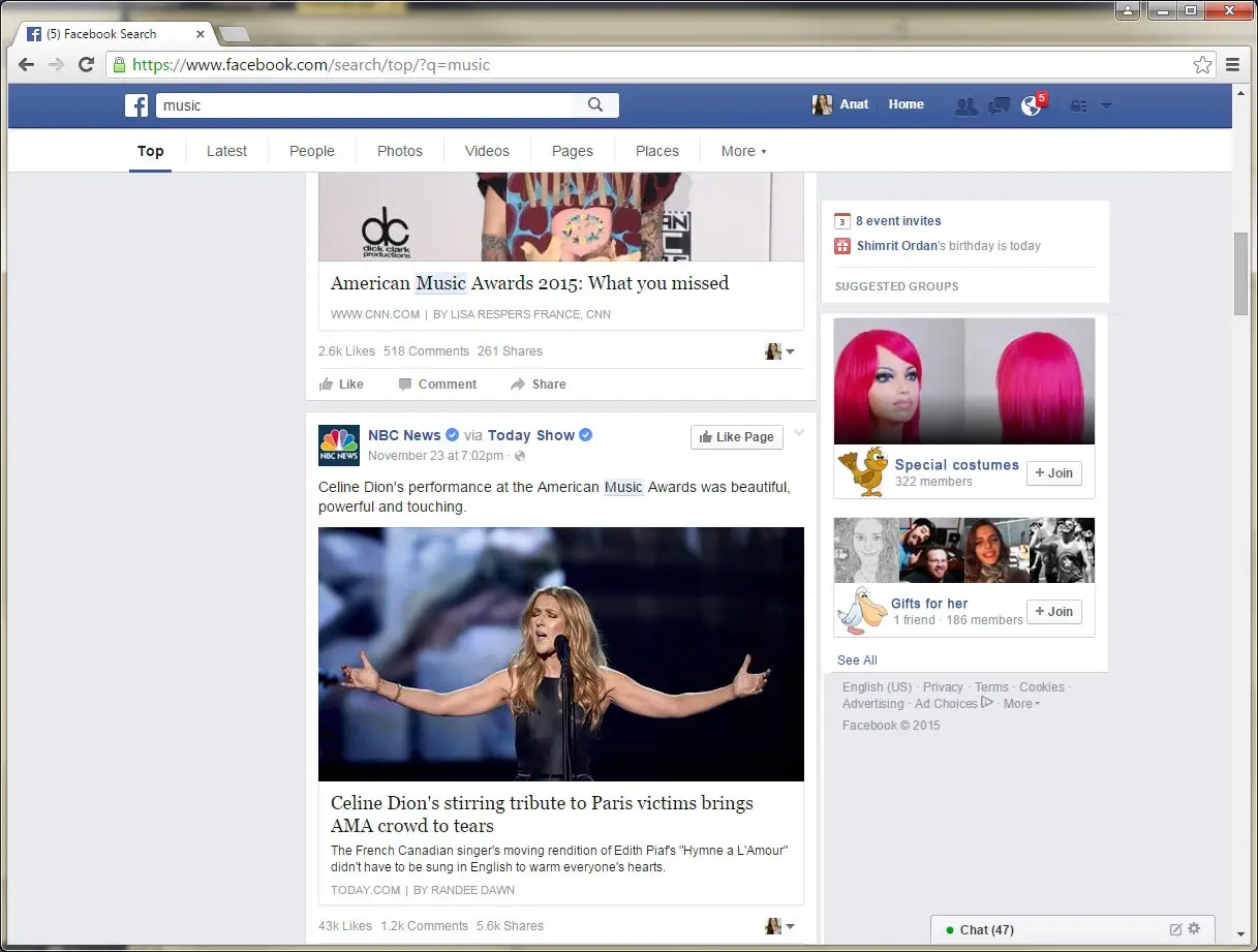 Facebook injection example