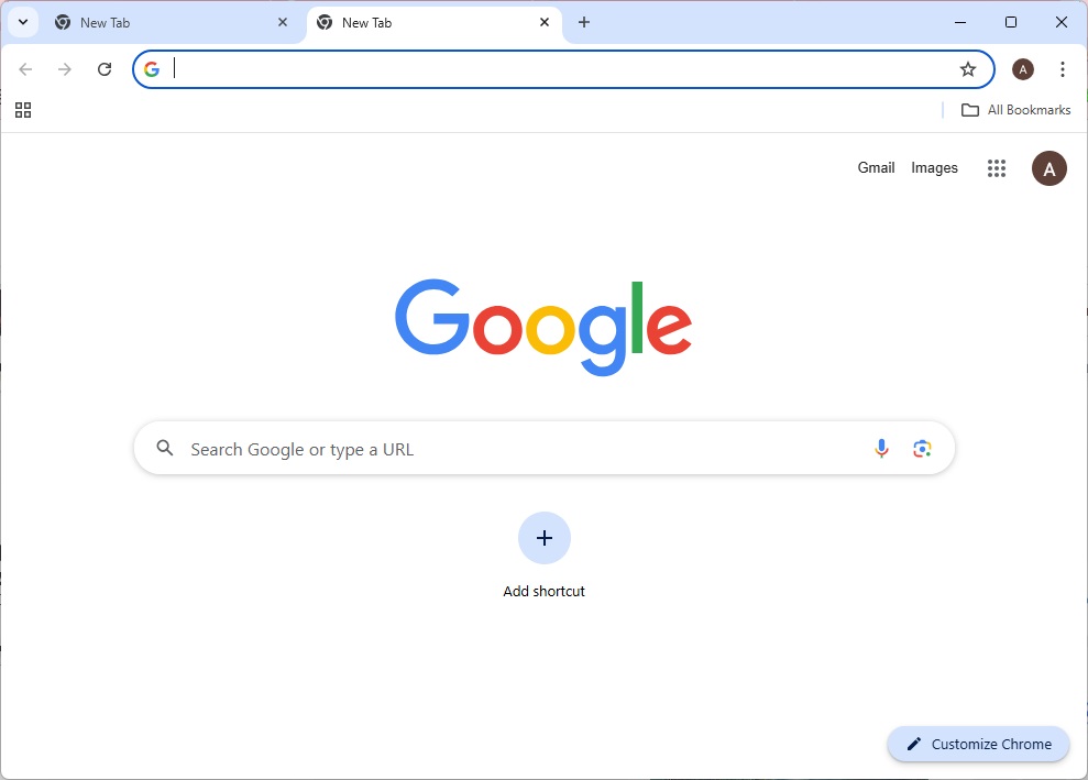 Google Chrome New Tab